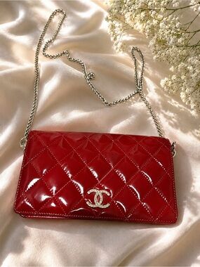 Authentic Chanel Brilliant Wallet on a chain